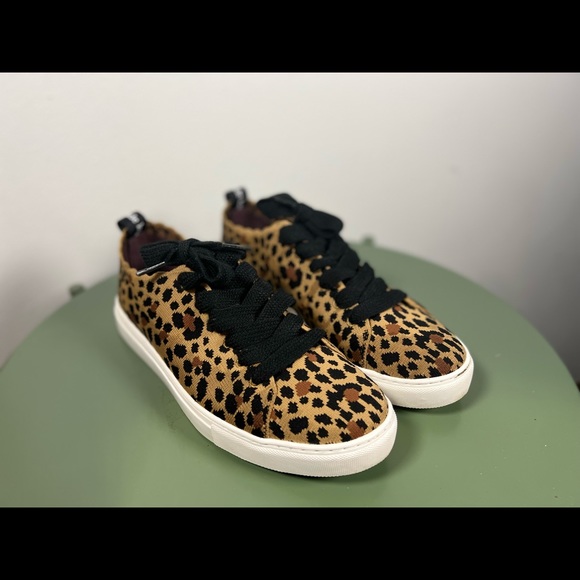 kate spade Shoes - Kate Spade Abbie Knit Leopard Tennis Shoes 8